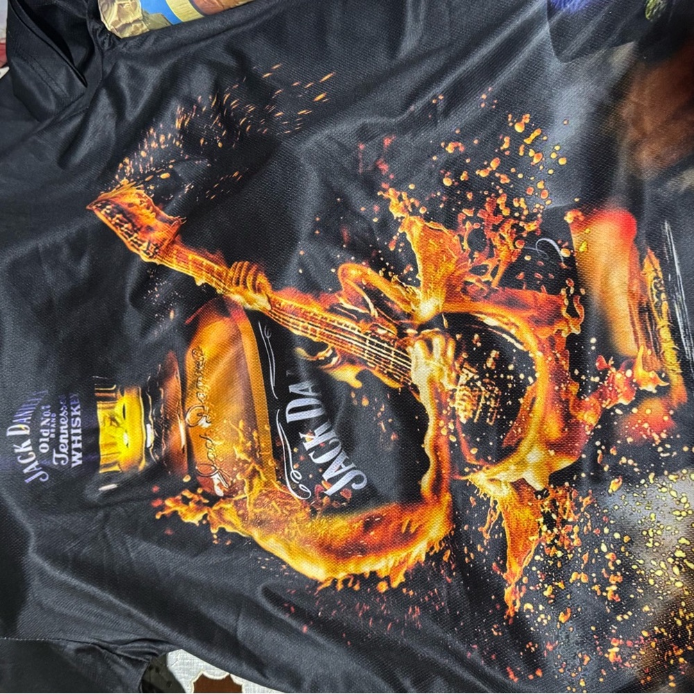 Jack Daniels Black and Orange Short Sleeve Tee